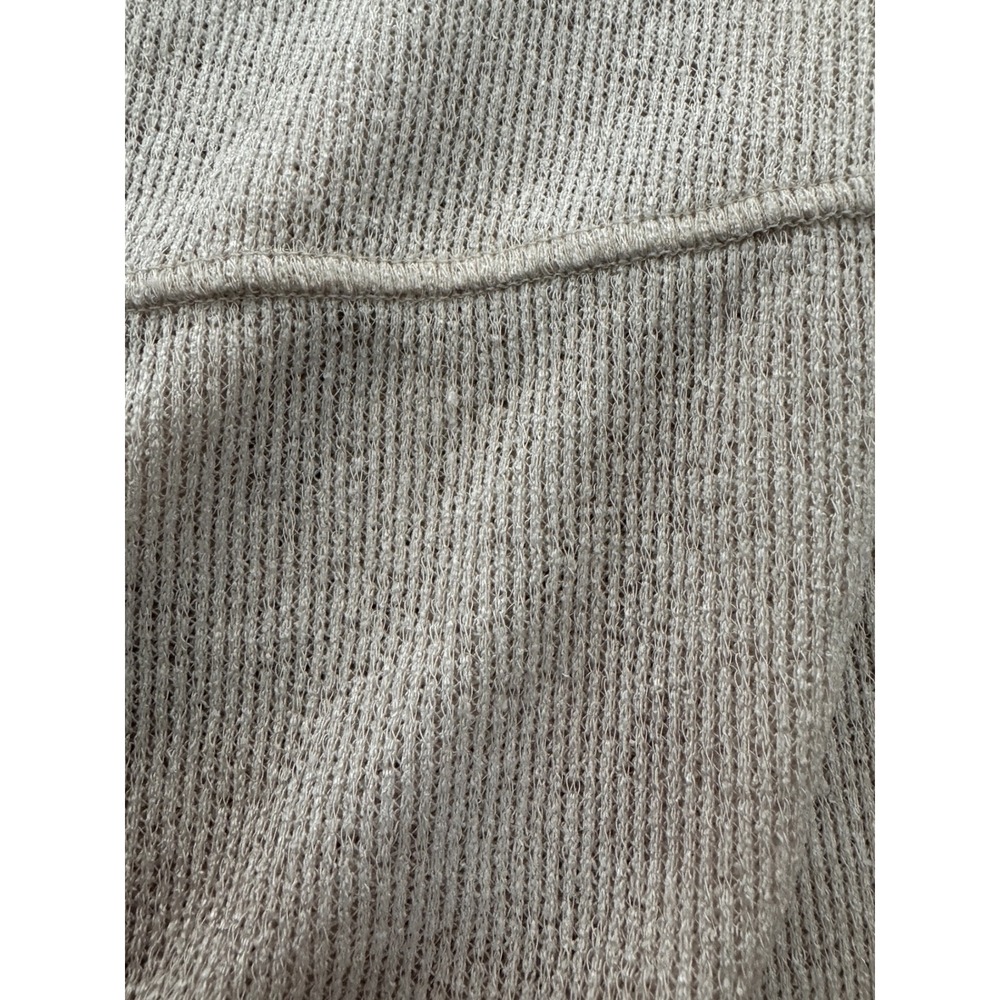 Free People Oversized Knit Balloon Sleeve Blue Bell‎ Henley XS Beige Long Sleeve - Picture 6 of 14